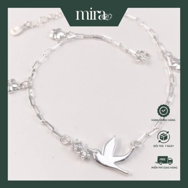 Lắc chân bạc nữ Bird Silver Anklet