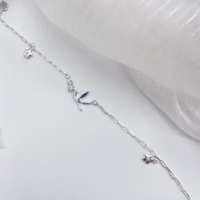 Lắc chân bạc nữ Bird Silver Anklet